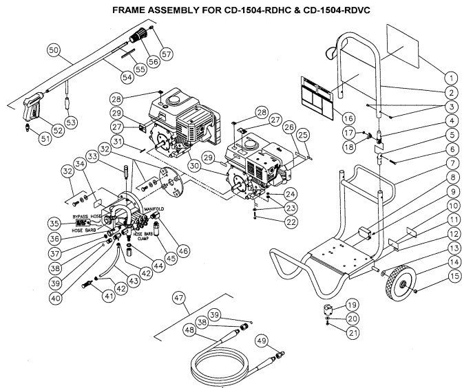 CD-1504-RDVC Parts Parts List  Pump Parts  Manual